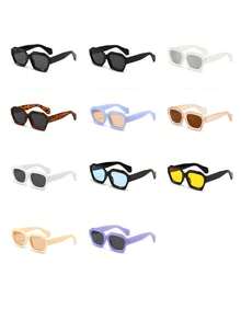 1副2026新款夏季时尚大方框眼镜，男女通用欧美ins风 - 彩色 - 查看 6