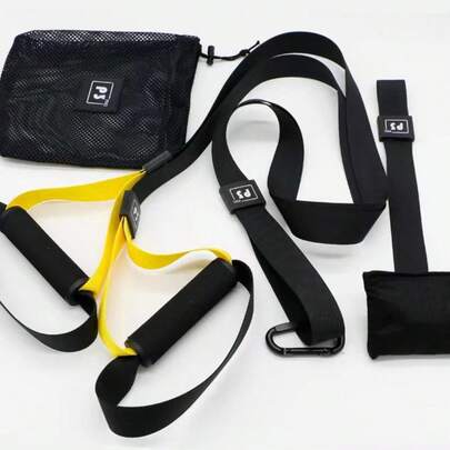 1pc Fitness Suspension Training Strap, Home P3 Suspension Strap Fitness Resistance Band Training Set. Home Gym Suspension Training Strap, Resistance Band With Navy Suspension Training System. Durable, Gym Accessories Suitable For Pull-Ups, Pilates, Strength And Resistance Training.