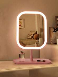LED Makeup Mirror With Light, Portable Vanity Mirror, 3 Lighting Modes, Touch Control, With Portable Stand And Foldable Design, Bedroom Mirror, Lighted Beauty Mirror, USB Rechargeable Mirror, Women's Gift, Home/Room Decor - Multicolor - View 17