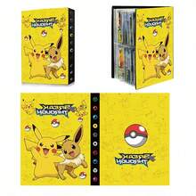 pokemon 卡片收纳盒，4格卡片收藏册，可容纳多达240张各种类型的卡片 - 彩色 - 查看 2