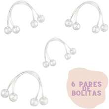 Paquete de 6 Pares de Bolitas Pelo Bandas para Cabello Transparentes Ligas Elásticas con Doble Esfera Efecto Cristal Accesorios de Peinado para Niñas y Mujer Set de Coletas Escolares Resistentes,43364377 - Multicolor - Ver 6