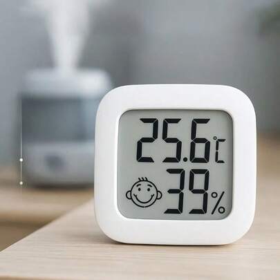 2 pezzi Mini termometro digitale ad alta precisione e igrometro, termometro per ambiente con aggiornamento rapido in 3 secondi, monitor di temperatura e umidità interna/esterna, display LCD grande, adatto per casa, camera da letto, asilo, ufficio, serra, auto