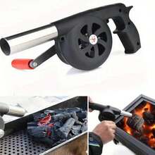 1pc Portable Hand-Cranked BBQ Fan, Outdoor Barbecue And Camping Manual Charcoal Starter, Heat-Resistant Flame Blower, Hand-Cranked BBQ Fan Manual Charcoal Starter Manual BBQ Fan Flame Blower Portable Starter BBQ Air Blower - Manual Blower - View 8