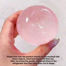 1/2（6厘米/4厘米）慢回弹蓝色/粉色手工挤压球，软绵绵的，捏捏乐，捏捏乐玩具，6厘米圆形减压挤压玩具，理想的节日礼物，有趣可爱的礼物，生日礼物，复活节礼物，万圣节礼物，圣诞节礼物，派对填充物。 - 彩色 - 查看 3