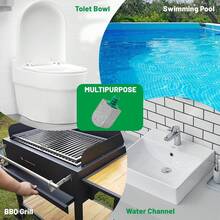 OBOVAY 6/4/2PCS Bathroom Toilet Brush 30cm Long Handle Toilet Cleaning Brush Head Hard Water Scale Removal Rust Stain Cleaning Tool 1 Brush Head + 5 Volcanic Stones,Toilet Accessories,Camping Essentials,Garden Stuff,Travel Accessories,Camping Equipment,Cleaning Supplies,Holiday Essentials,Essential Barbecue Supplies,BBQ. - Multicolor - View 3