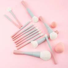 Docolor 14Pcs Makeup Brushes Premium Synthetic Makeup Brush Set Includes 9pcs Eye Brushes,5pcs Synthetic Face Brushes Perfect For Foundation,Blush,Bronzer,Contour,Eyeshadow &Amp; Powder-Small Waist Series - ColorB - View 9