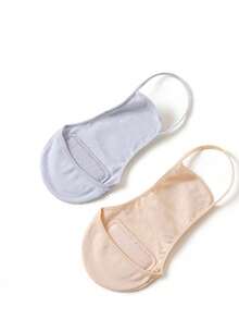 5 Pairs Women's Invisible Non-Slip Boat Socks, Breathable Moisture-Wicking Thick Sole, Suitable For High Heels & Flats, Summer - Multicolor - View 7