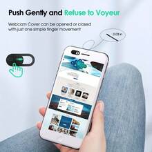 Solid Color Black Alloy Lens Protector 6pcs/10pcs Metal Camera Lens Cover Phone Computer Privacy Protection Cover Photography Webcam Privacy Shield Mother's Day Gift - Multicolor - View 6