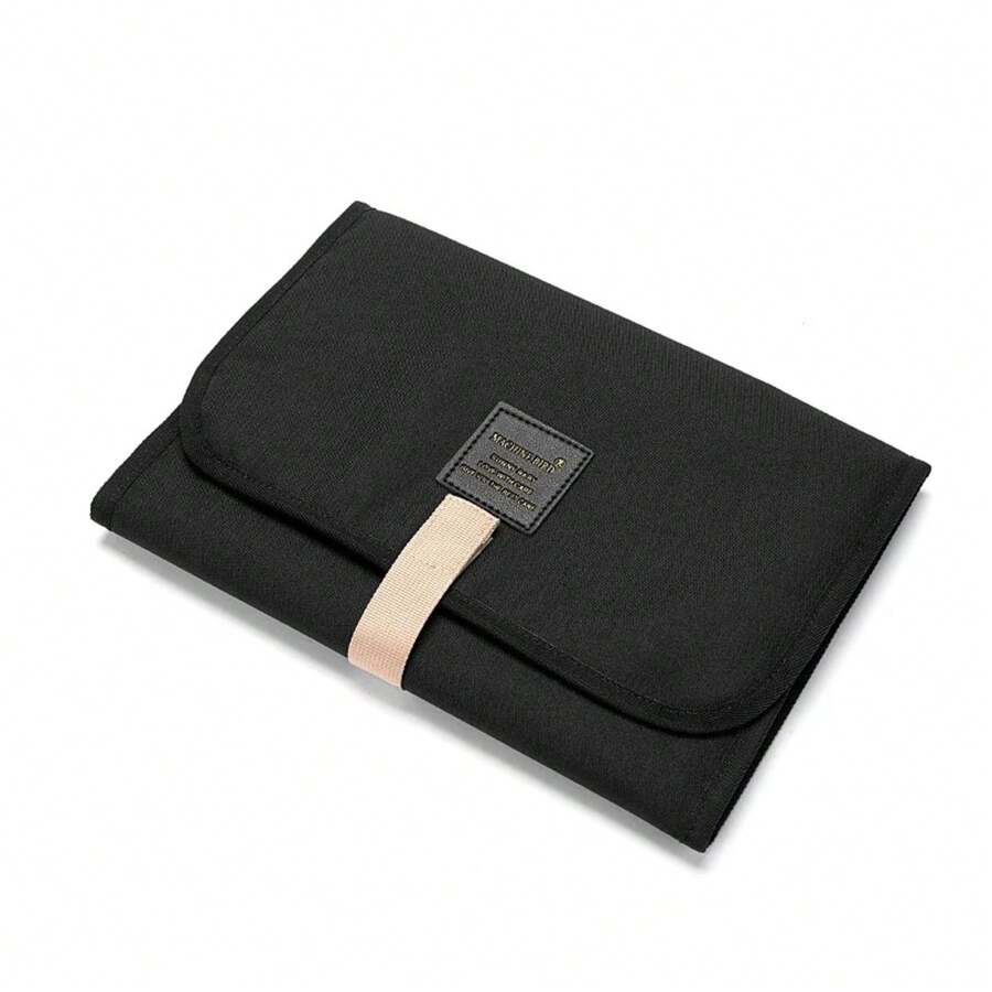 TUAQ Compact Foldable Portable Travel Baby Changing Mat, Waterproof Floor Changing Mat For Baby Play - Black - View 1