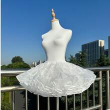 1 chiếc váy lót phồng không gọng, chất liệu crinoline, thích hợp cho váy Lolita/tiệc Comicon/tiệc trà. - trắng - Xem 12