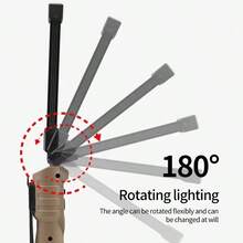 1pc Rechargeable LED Work Light, Portable Flashlight With Adjustable Rotation, 4 Lighting Modes, Magnetic Base And Hook, Suitable For Home/Outdoor/Repair/Camping/Emergency - Multicolor - View 6
