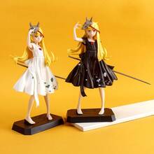 Anime Oshino Shinobu Figure, Black & White Dress, Prajna Mask, Kokoro Watari Monogatari Model, Desktop Ornament - Shinobu Oshino: Váy đen - Xem 1