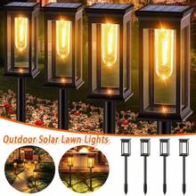 Warm-Colored Solar Lights,Used For Decorating Yards, Gardens, Landscapes, Terraces, Lawns, Paths And Driveways,12-Hour Long-Lasting Lights,Outdoor Solar Path Lights Are Waterproof. - 4件 - 查看 9