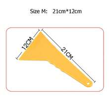 Espátula para Película de Ventanas de Automóvil, Amarilla, de Plástico Grueso, con Punta Triangular, Raspador para Vinilo Adhesivo, Herramienta de Instalación de Película para Tintado de Ventanas de Automóviles - Sólo 1 L 28cm - Ver 13