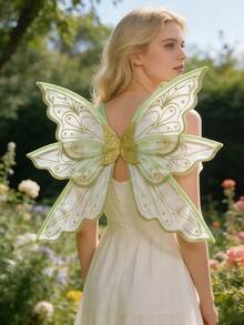Large Shiny Transparent Fairy Wings For Adults, Butterfly Fairy Halloween Costume, Angel Wings - Multicolor - View 2