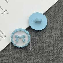 10/16/24 chiếc cúc nhựa tròn nhiều màu sắc dễ thương hình nơ, kích thước 1.8cm/0.71inch, thích hợp để đan len, may quần áo DIY, thủ công mỹ nghệ, đồ dùng nghệ thuật, phụ kiện may vá. - cung tròn - Xem 13