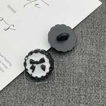 10/16/24 chiếc cúc nhựa tròn nhiều màu sắc dễ thương hình nơ, kích thước 1.8cm/0.71inch, thích hợp để đan len, may quần áo DIY, thủ công mỹ nghệ, đồ dùng nghệ thuật, phụ kiện may vá. - cung tròn - Xem 11