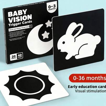 高对比度婴儿闪卡，用于视觉刺激，双面黑白早教卡，新生儿益智玩具（0-3个月），黑白卡片，6个月婴儿玩具，高对比度婴儿，婴儿里程碑卡片，婴儿玩具，婴儿书籍，婴儿书籍，婴儿玩具，婴儿书籍，婴儿书籍，婴儿书籍，婴儿益智玩具，1个月婴儿玩具，对比度书籍