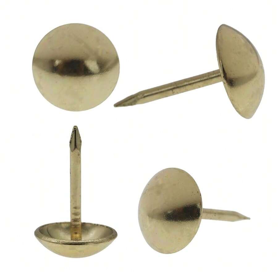 Tacks For Furniture 7/16\ Vintage Furniture Tacks Nails For Upholstery 200pcs Decorative Tack For Furniture DIY Gold Thumb Sofa Nails Furniture Tacks - Gold - View 1