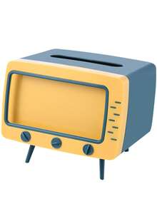 1 Bộ hộp đựng khăn giấy đa năng chủ đề TV kèm giá đỡ điện thoại, thích hợp cho nhà bếp, phòng ăn, phòng khách, văn phòng, trang trí nhà cửa, hộp đựng khăn giấy, hộp đựng khăn ăn, hộp đựng khăn giấy nhà bếp. - Nhiều màu - Xem 6