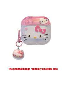 SANRIO 1个可爱KT卡通保护套，兼容苹果蓝牙无线耳机1/2/Pro/3/Pro2/4/Pro3 - 粉色 - 查看 3
