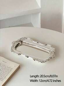 1件北欧复古风蛋糕架、甜点架、茶点托盘、首饰烛台、早餐盘 - 銀色 - 查看 11