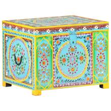 Caja almacenaje pintada a mano 50x40x40 cm madera mango maciza multifunzionale e grande capacità risparmia spazio e facile da pulire stabile e estetico ideale per sala da pranzo sala da pranzo e camera da letto - Multicolore - Visualizzare 11