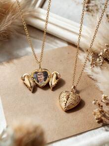 1pc Customized Angel Wings Photo Pendant Necklace, Elegant European And American High-End Gift Suitable For Women, Daily Wear And Holidays - Style 1 - View 13