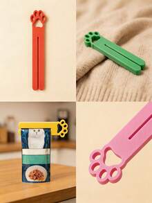 这款猫粮挤压器采用开口式设计，适用于大小两种尺寸的猫粮袋。它是一款便携式猫形膏状猫粮袋挤压器，配有符合人体工程学的把手。产品采用耐用的ABS材料制成，操作和清洁都非常方便。 - 多色 - 查看 7