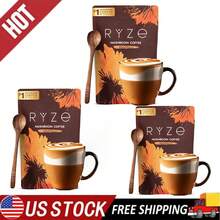 可调节蘑菇咖啡手机支架 RY-ZE 蘑菇咖啡（深烘焙）– 6 种适应原蘑菇和益生元混合物 – 速溶咖啡，提升能量、专注力、消化和免疫力 – 猴头菇和云芝 – 30 份 春季复活节礼物 - 駝色3 - 查看 1