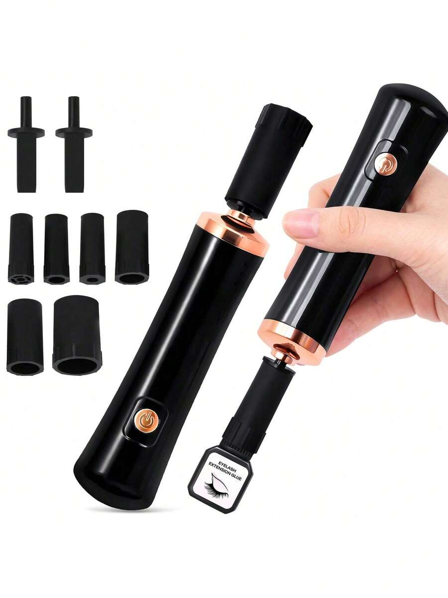 睫毛嫁接胶水摇晃器，Shmian电动指甲油摇晃器，电动摇晃器，省时免提工具，指甲油胶水摇晃器 - 彩色 - 查看 1