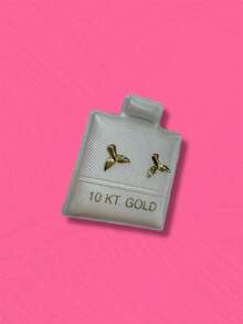 Broquel pequeño oro 10 k Cola sirena - Dorado - Ver 2