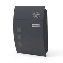 Faboer Large Mailbox Steel Wall-Mounted Curved Letterbox Key Lock Parcel PostBox - C - View 5