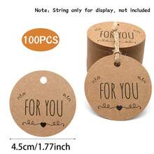 100个印有“我们送给您的小礼物”字样的礼品标签，直径4.5厘米/1.77英寸，圆形，适用于婚礼、派对、活动等场合 | 礼品包装吊牌 - 彩色 - 查看 15