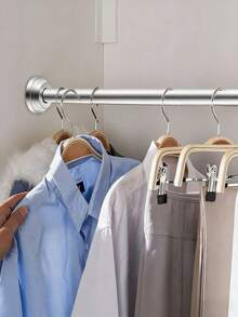 Hole-Free Stainless Steel Telescopic Rod For Adjustable Bedroom Curtain Rods, Bathroom Shower Curtains, And Balcony Clothes Drying Rods - S - View 6