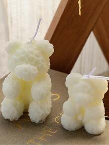 1 Nến thơm hình gấu khắc hoa hồng 3D dễ thương - Nến trang trí phòng khách, phòng tắm, lãng mạn, quà tặng sinh nhật bạn bè, quà kỷ niệm lãng mạn. - Gấu Nhỏ - Xem 7