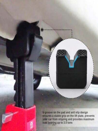 Car Jack Rubber Pad Car Slotted Lift Jack Stand Rubber Pads Universal Repair Tools Frame Protector Adapter Tools