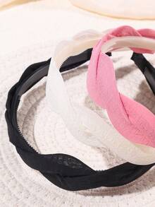 1pc Women's Elegant, Fresh Criss-Cross Headband, Suitable For Daily Wear, Washing Face, Makeup - 彩色 - 查看 5