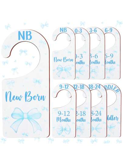 8pcs/Set - Blue Butterfly Themed Baby Closet Dividers, Suitable For Newborn To Toddler Clothing Sizes. Ideal For Baby Nursery Decor, Baby Shower Gifts Or Birthday Presents.