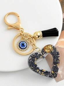 1个恶魔之眼心形吊坠包饰 - 彩色 - 查看 6