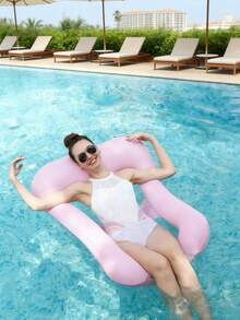 เตียงลอยน้ำเป่าลม PVC, แพพับได้เหมาะสำหรับใช้ในสระว่ายน้ำ - หลากสี - ดู 4