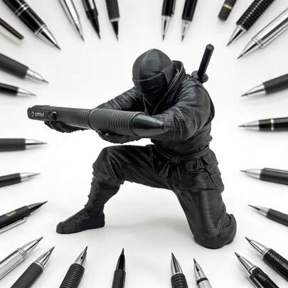 Soporte para bolígrafos con diseño geométrico impreso en 3D, organizador de escritorio minimalista moderno, estantería multifuncional para bolígrafos, cuchillos, reglas, decoración creativa para escritorio de oficina