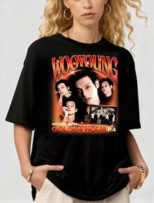 Camiseta Wooyoung, Camiseta Golden Hour Part 4, Camiseta Kpop, Adrenaline, Sudadera con capucha de la gira In Your Fantasy World - Negro - Ver 6