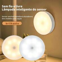Kit Of 5 LED Lights With USB Rechargeable Motion Sensor, Automatic Night Light, Neutral White, For Closets, Hallways, Stairs - Kit Of 4 White Units - View 3