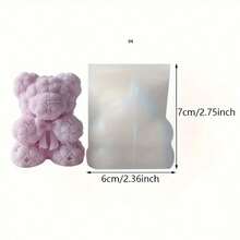 1pc Bow & Teddy Bear Shaped Fragrance Stone Silicone Mold, Handmade DIY Diffuser Stone Decor Mold, Multiple Patterns, Non-Stick & Easy Demold - White - View 11