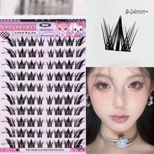 Single Cluster Glue-Free False Eyelashes, Natural Look, Delicate Criss-Cross, Soft & Lightweight - View 16