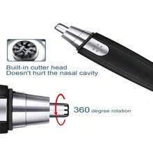 Electric Nose Hair Trimmer, Women & Men Nose Hair Cleaner, Black Ear & Nose Hair Clipper - Electric Shaver - View 4