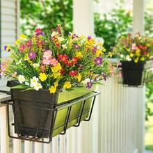 10pcs Artificial Outdoor Flowers - UV Resistant, Colorful Fake Flowers And Plants For Indoor/Outdoor Decor, Home, Garden, Porch | Ideal For Weddings, Engagements, St. Patrick's Day, Easter, Valentine's Day, Mother's Day, Thanksgiving, Floral Arrangements (Random Colors) - Multicolor - View 5