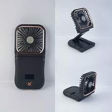 新款数码显示手持风扇，超薄可折叠便携颈挂式风扇，USB充电 - 彩色 - 查看 6