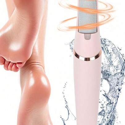 Máy mài gót chân điện không dây sạc lại được, 2 tốc độ, đèn LED và con lăn thay thế, dụng cụ chà chân cầm tay cho gót chân nứt nẻ và chai sần, món quà lý tưởng cho nam và nữ, tuyệt vời cho spa tại nhà và khi đi du lịch, hoàn hảo cho Ngày Valentine và Ngày của Mẹ.